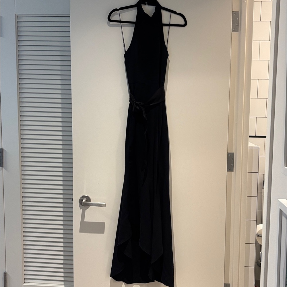 Alice and Olivia Black Halter Jumpsuit